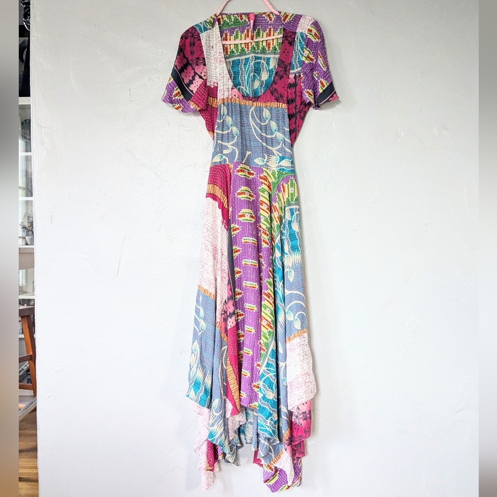 Anthropologie Plenty by Tracy Reese Kantha Patchwork Scarf Dress - Small